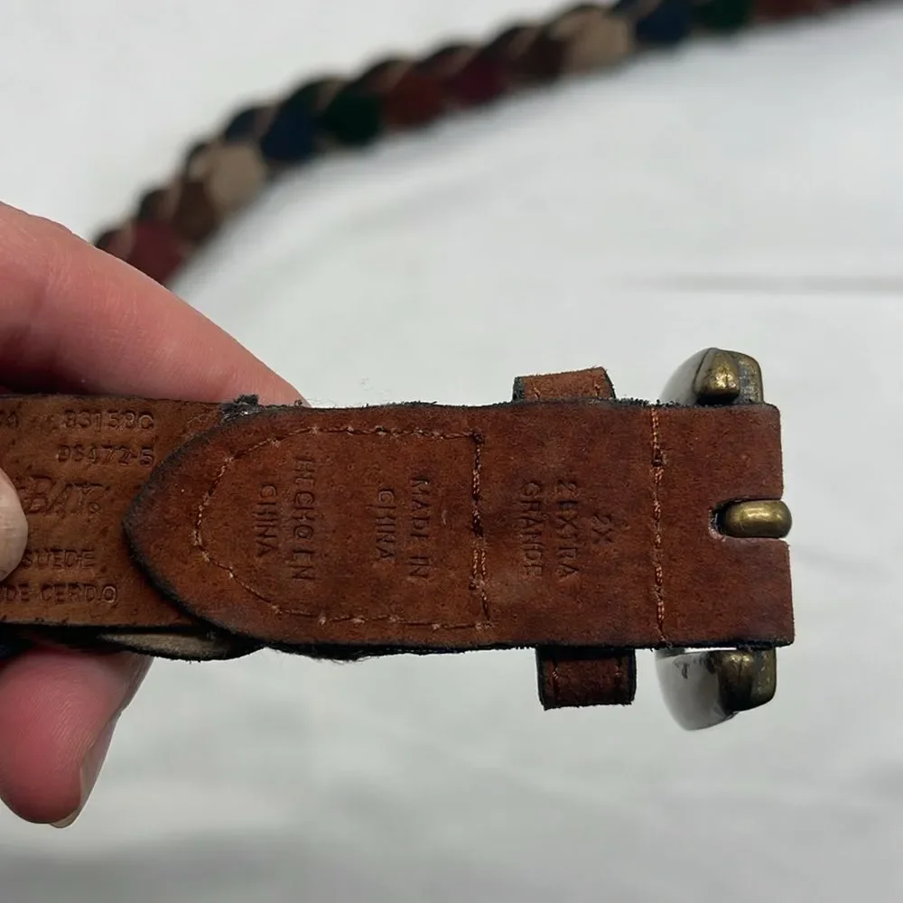 St. Johns Bay Multicolored Braided Suede Belt